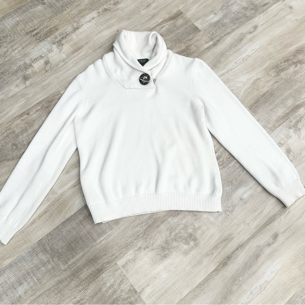 Ralph Lauren boys size large, white, toggle sweater.